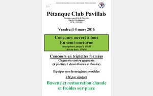 Ouvert à tous du 4 mars 2016