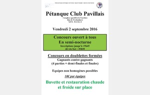 Ouvert à tous vendredi 2 septembre