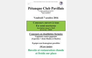 Ouvert à tous vendredi 7 octobre