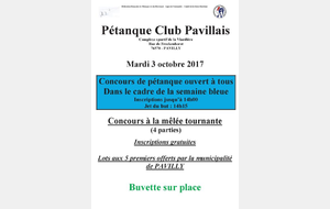 Concours de pétanque Semaine bleue