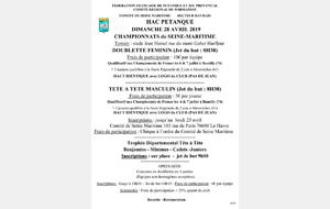 CHAMPIONNAT COMITE DOUBLETTE FEMME + TAT HOMME