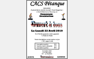 CONCOURS DOUBLETTE CACS PETANQUE