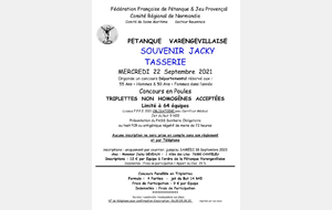 CONCOURS + 55 ans Souvenir Jacky Tasserie