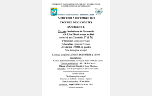 TROPHEE 2 COMITES +55 ANS DOUBLETTE