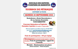 concours des pompiers de Barentin