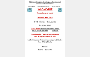 CDC Vétérans 1ère journée