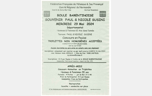 Souvenir Paul Susini vétérans 60 ans triplette