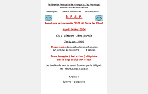 CDC Vétérans 2ème journée