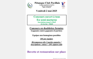 Concours ouvert à tous à Pavilly le 2 mai