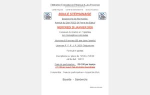 Animation +55 ans Boule Stéphanaise