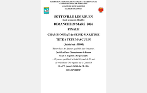 Finale Championnat tête à tête