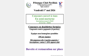 Concours de pétanque ouvert à tous le 1er mai à Pavilly