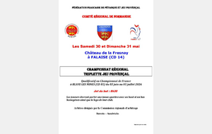 Championnat régional triplette provençal