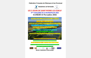 Triplette les 2 jours de St Pierre les Elbeuf