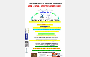 Triplette mixte les 2 jours de St Pierre les Elbeuf