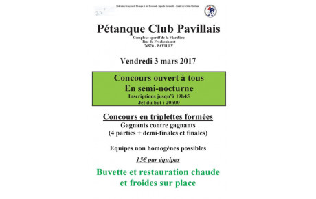 Ouvert à tous vendredi 3 mars