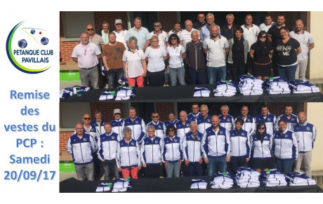 Remise des vestes aux adhérents du PCP