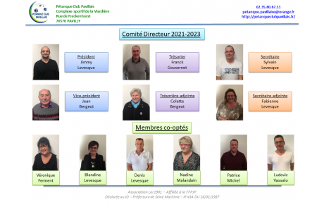 Comité Directeur du Pétanque Club Pavillais 21-23
