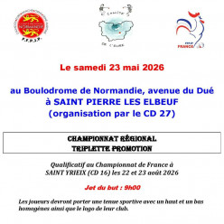 Championnat Régional triplette promotion